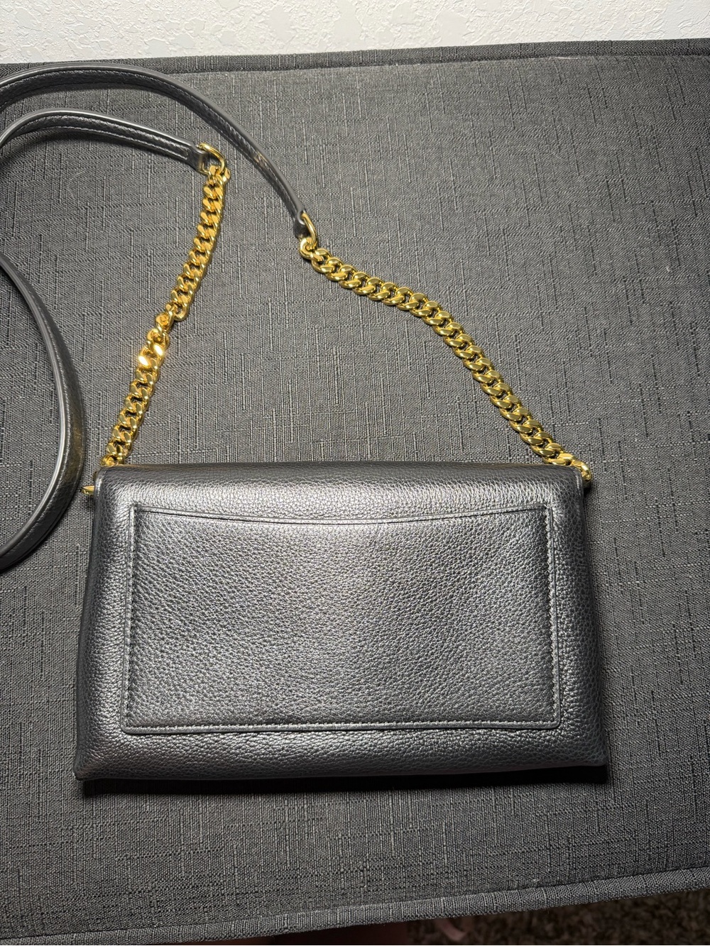 Tory Burch Black Leather Crossbody with Gold Logo - Picture 3 of 10